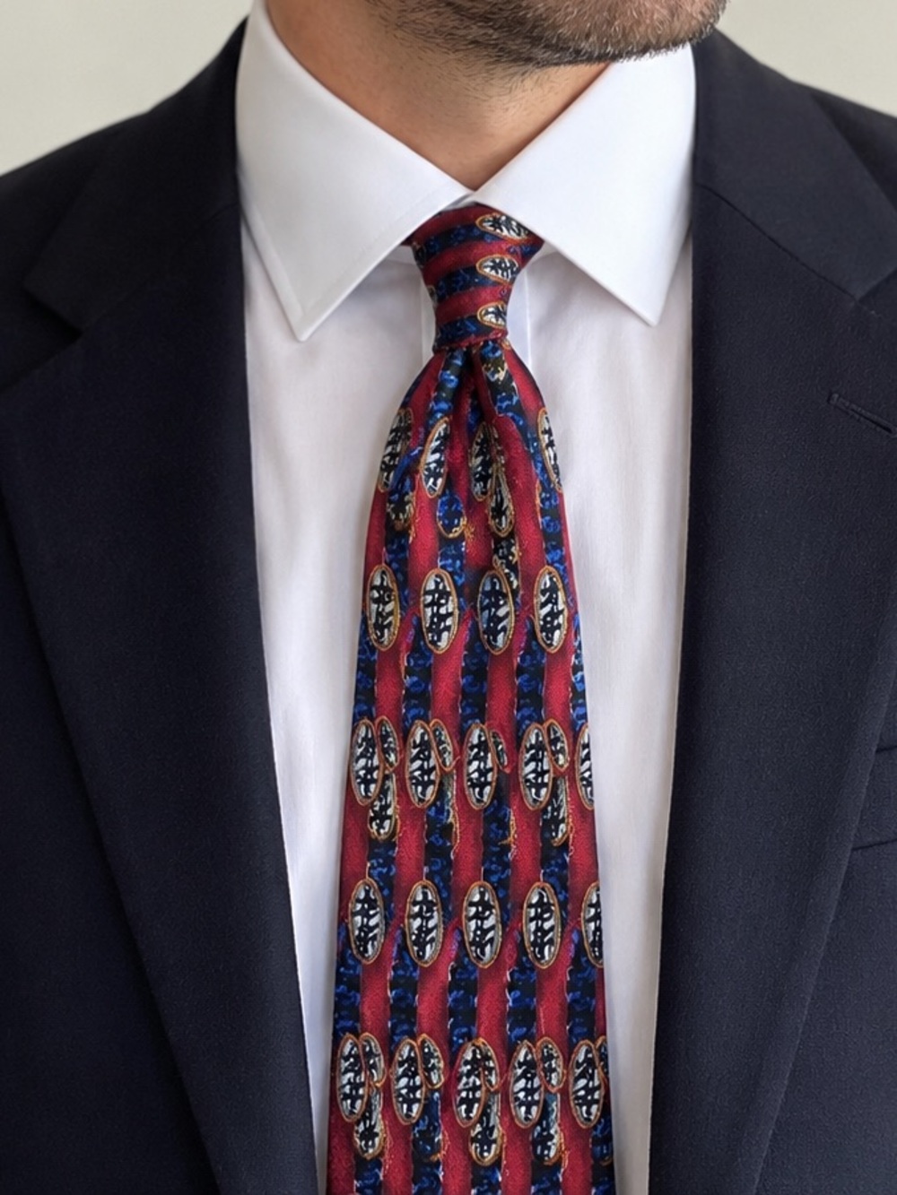 Mark Shale J.Z. Richards Men’s 100% Silk Geometric Tie Made in USA
